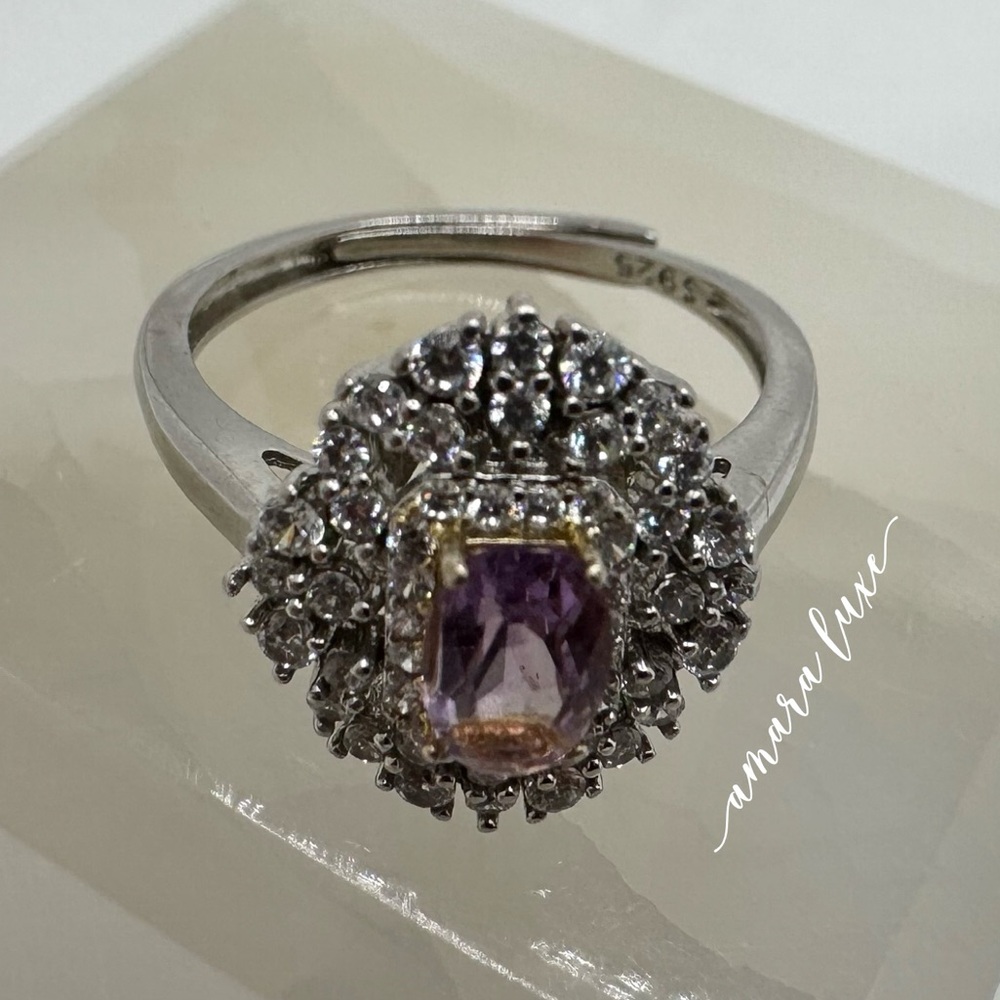 Amethyst Adjustable Ring - image 6